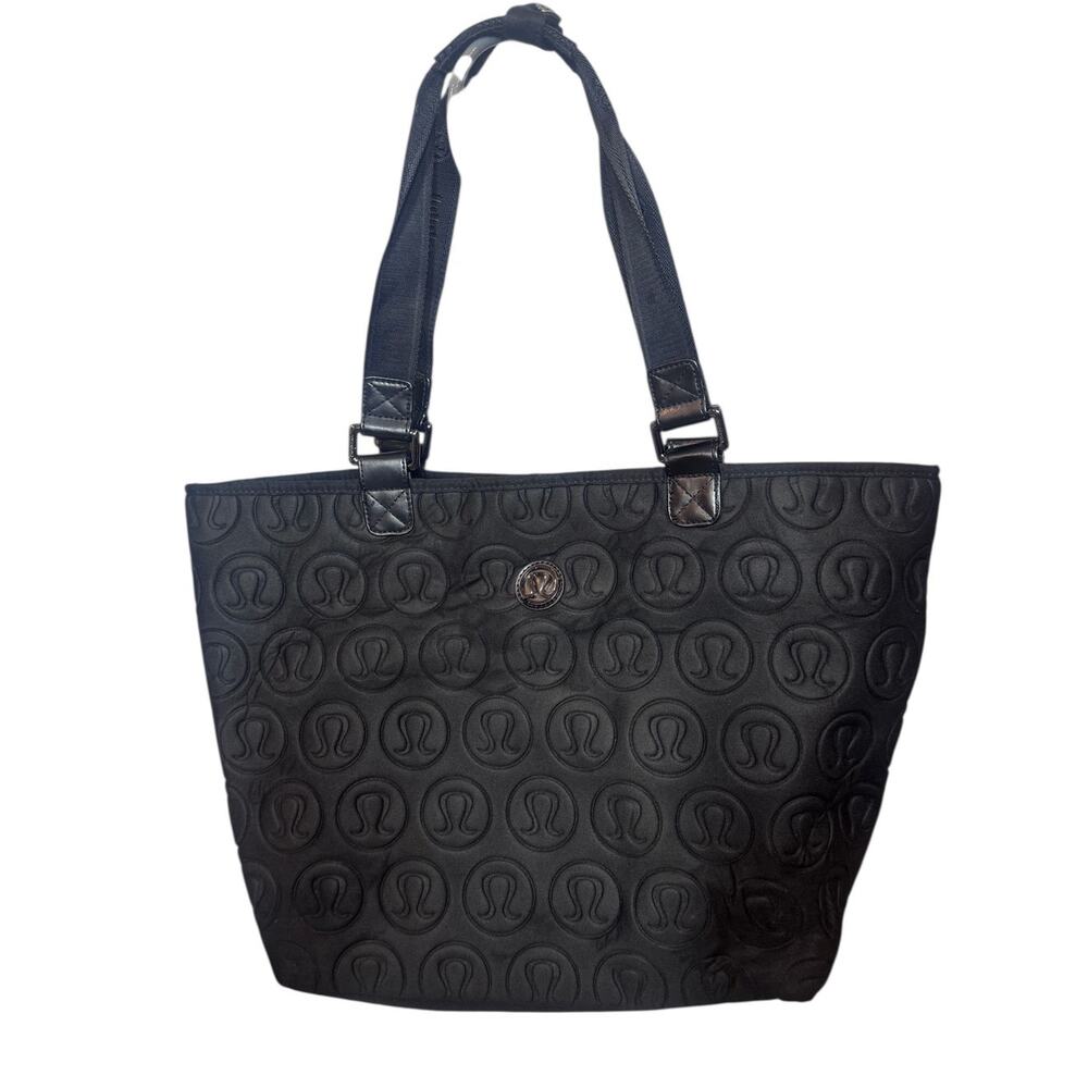 lulu lemon black reversible baby/beach/workout ‎ tote NWOT